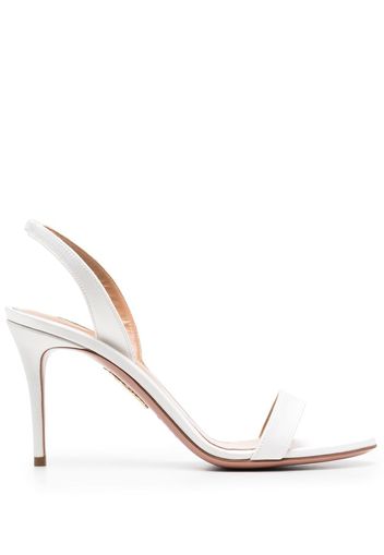 Aquazzura Sandali So Nude 85mm - Bianco