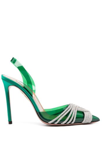 Aquazzura Pumps Gatsby con cinturino posteriore 105mm - Verde