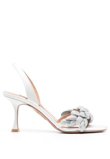 Aquazzura Galactic Flower 75mm sandals - Bianco