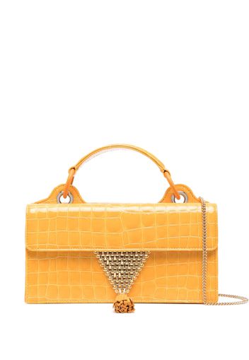 Aquazzura Borsa a spalla con effetto coccodrillo - Giallo