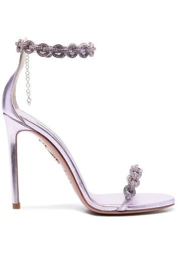 Aquazzura crystal-embellished 110mm sandals - Viola