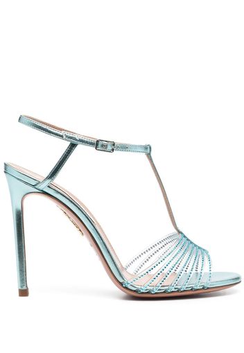 Aquazzura Amore Mio 105mm crystal sandals - Blu