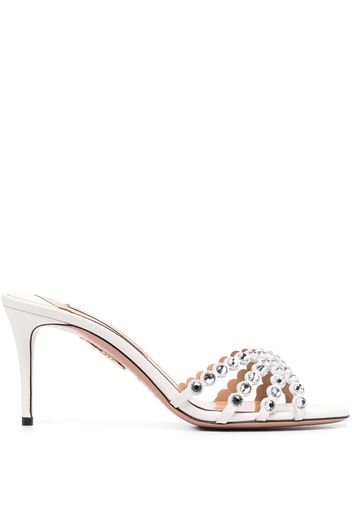 Aquazzura Tequila 80mm mules - Bianco