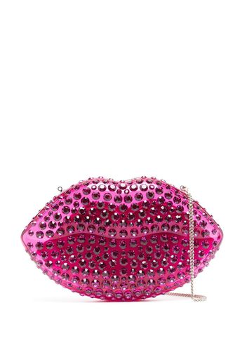 Aquazzura Clutch a forma di labbra - Rosa