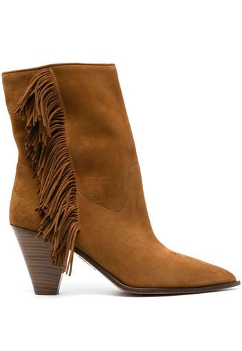 Aquazzura Marfa 70mm suede boots - Marrone