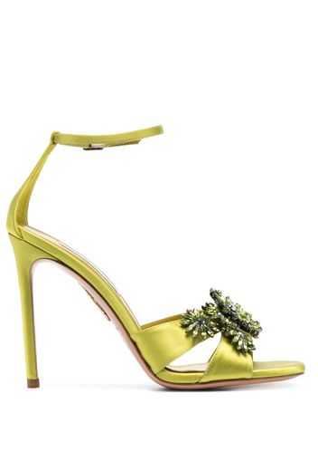 Aquazzura Margarita 110mm satin sandals - Verde