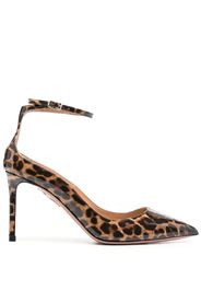 Aquazzura mid-heel leopard-print pumps - Marrone