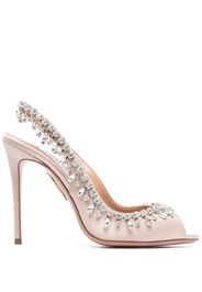 Aquazzura Sandali Temptation con decorazione di cristalli 105mm - Rosa