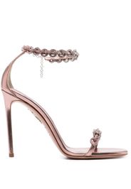 Aquazzura Love Link crystal-embellished 115mm sandals - Rosa