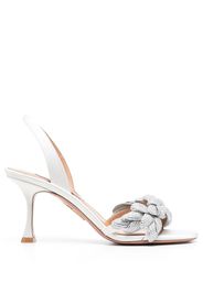 Aquazzura Galactic Flower 75mm sandals - Bianco