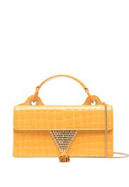 Aquazzura Borsa a spalla con effetto coccodrillo - Giallo