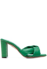 Aquazzura Olie 85mm leather mules - Verde