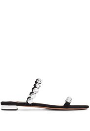 Aquazzura Maxi-tequila suede flat sandals - Nero