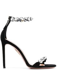 Aquazzura Maxi-Tequila 110mm suede sandals - Nero