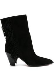 Aquazzura 75mm fringe-detail ankle boots - Nero