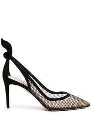 Aquazzura 85mm mesh-panelled pumps - Nero