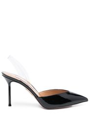 Aquazzura V Plexi 90mm slingback pumps - Nero