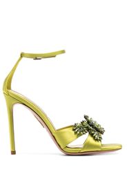 Aquazzura Margarita 110mm satin sandals - Verde