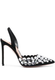 Aquazzura Maxi-Tequila 110mm crystal-embellished pumps - Nero