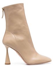 Aquazzura 100mm leather ankle boots - Toni neutri