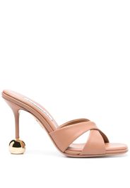 Aquazzura Darling 105mm leather mules - Toni neutri