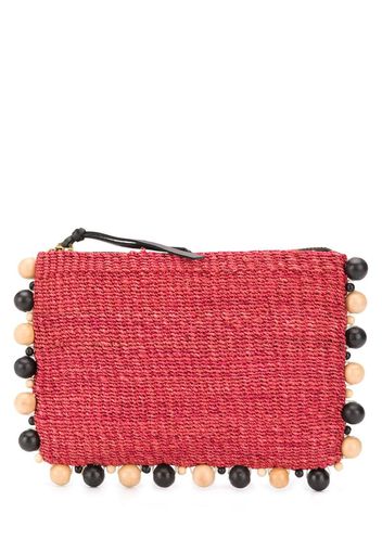 bead embellished clutch bag