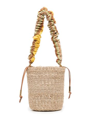 Aranaz scrunchie mini bucket bag - Toni neutri