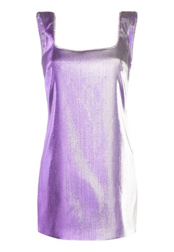 low-back iridescent mini-dress