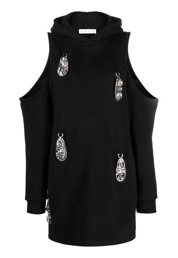 AREA crystal-embellished jumper dress - Nero