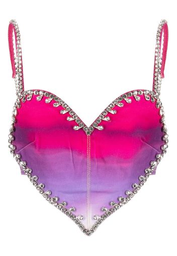 AREA crystal-embellished heart-shape top - Rosa