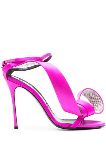 AREA Marquise bow-detail 110mm sandals - Rosa