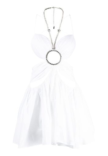 AREA cut-out crystal-embellished minidress - Bianco