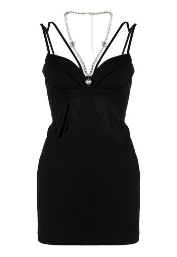 AREA Butterfly cut-out minidress - Nero