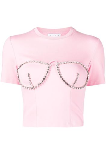 AREA T-shirt con cristalli - Rosa