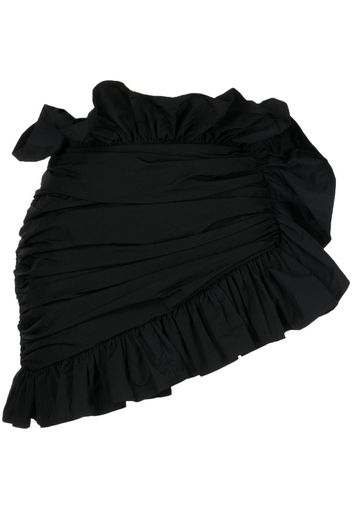 AREA ruffled asymmetric miniskirt - Nero
