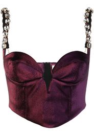 AREA Mussel cup bustier top - Viola