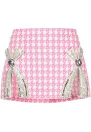 AREA crystal-embellished bow detail miniskirt - Rosa