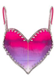 AREA crystal-embellished heart-shape top - Rosa