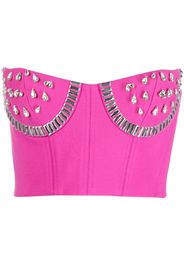 AREA crystal-embellished bustier top - Rosa