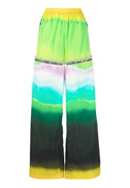 AREA ombré-effect wide-leg trousers - Verde