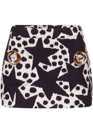 AREA Crystal Medallion jacquard miniskirt - Nero