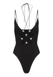 AREA star cut-out bodysuit - Nero