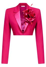 AREA Blazer Flower Corsage crop - Rosa