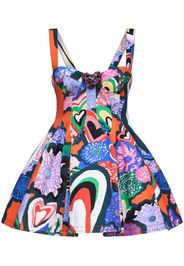 AREA Abito corto svasato - Arancione