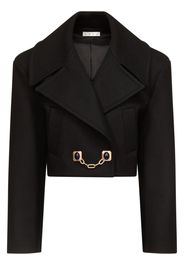 AREA Giacca crop con dettaglio a catena - Nero