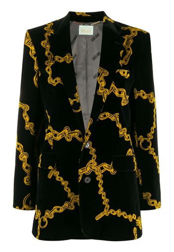 chain print blazer