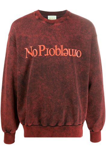 slogan long-sleeve sweatshirt