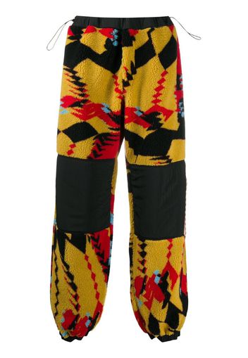 graphic print tapered trousers