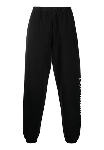 slogan-print track pants