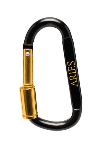 Aries logo detail carabiner - Nero